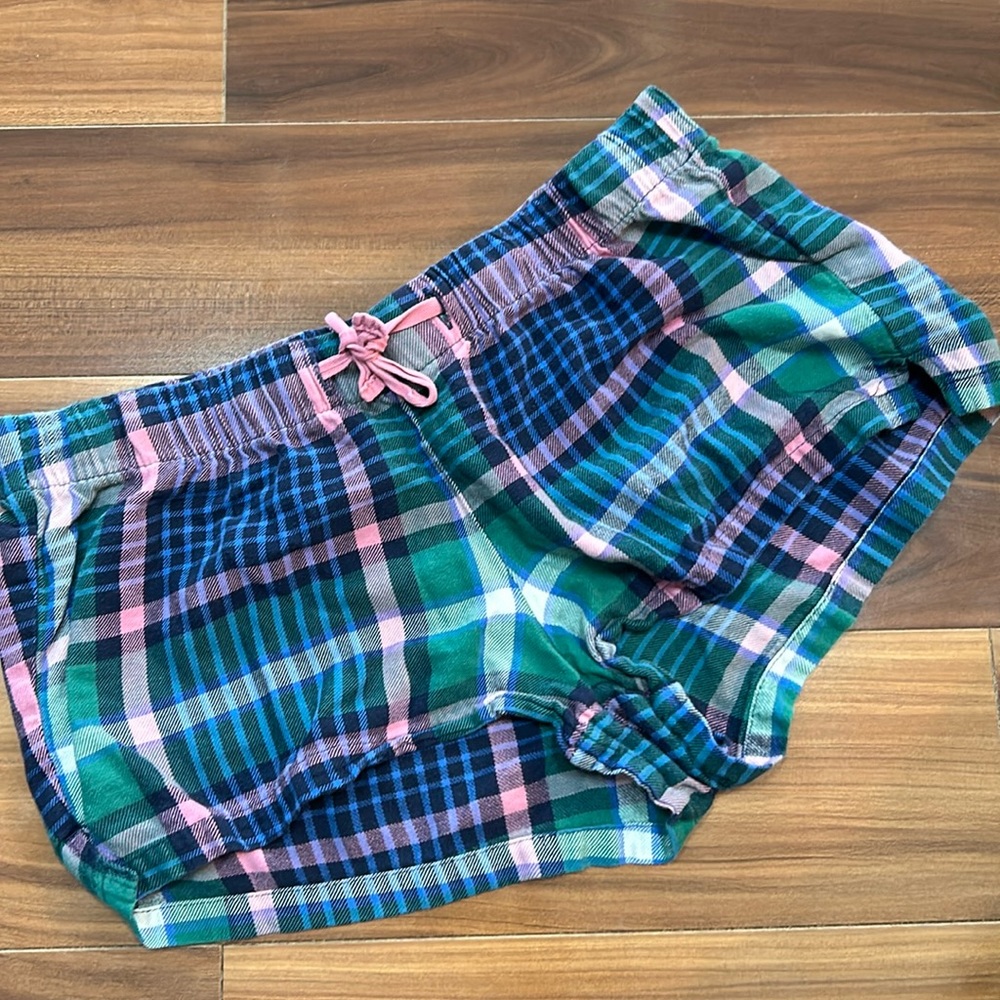 XS old navy 100% cotton flannel pajama shorts plaid